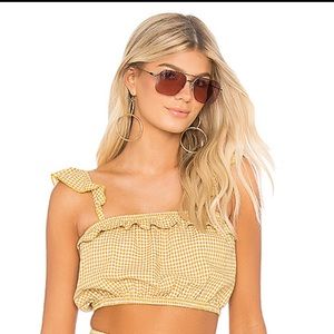Capulet Abigail Top in Saffron Gingham